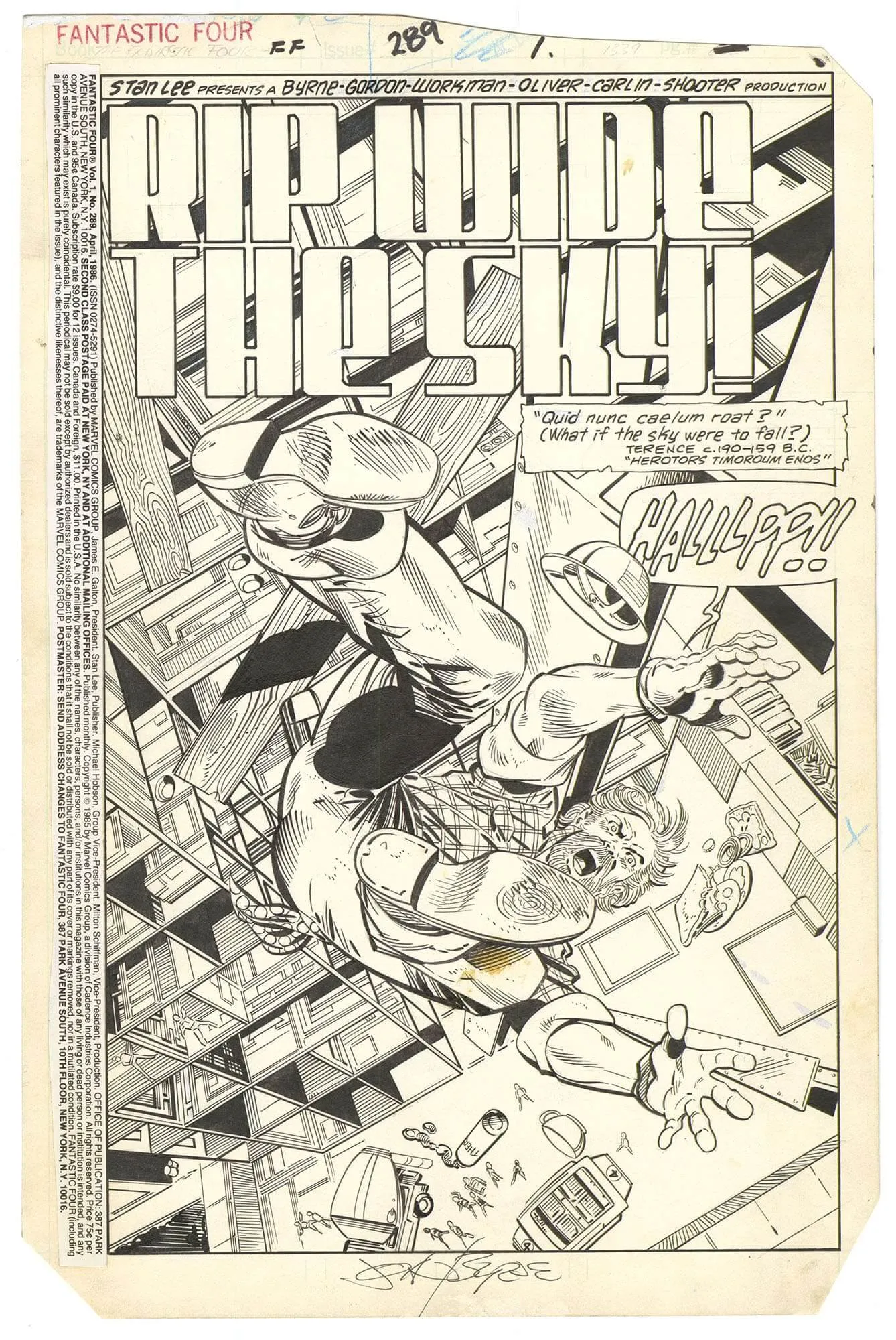 Fantastic Four #289 p1 (Splash) (Signed)