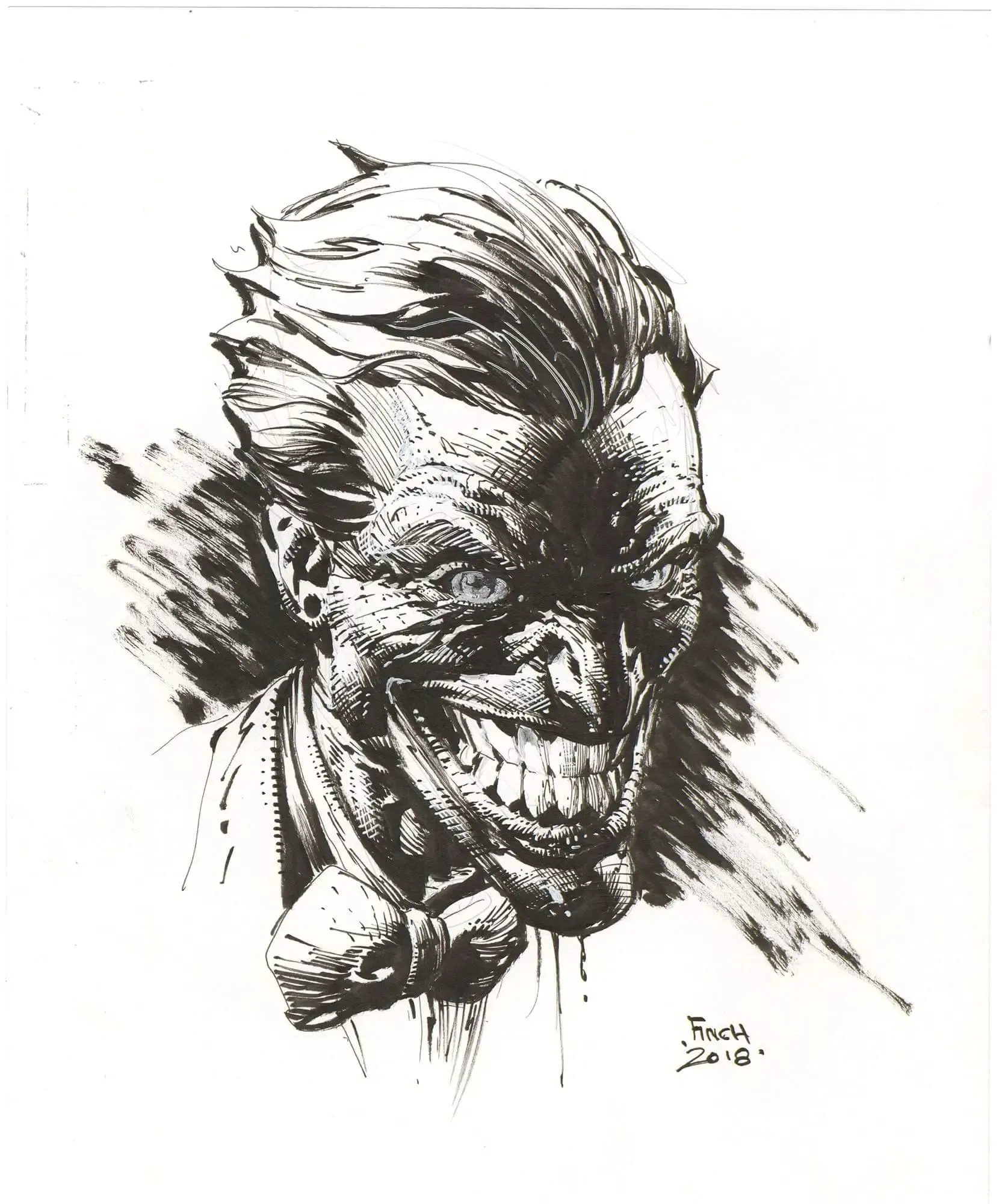 David Finch: Joker Illustration (Signed)
