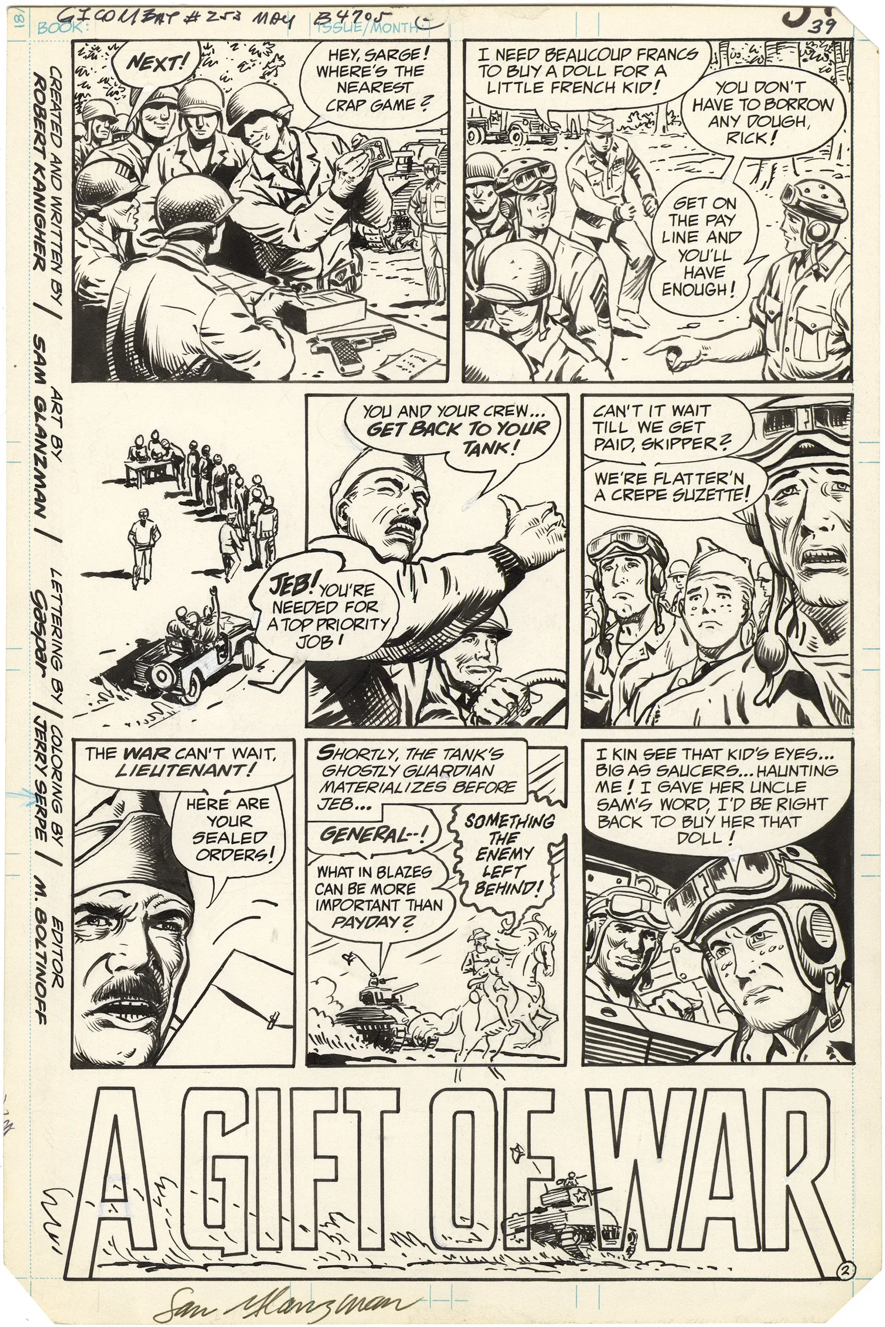 G.I. Combat #253 p2 (Signed)