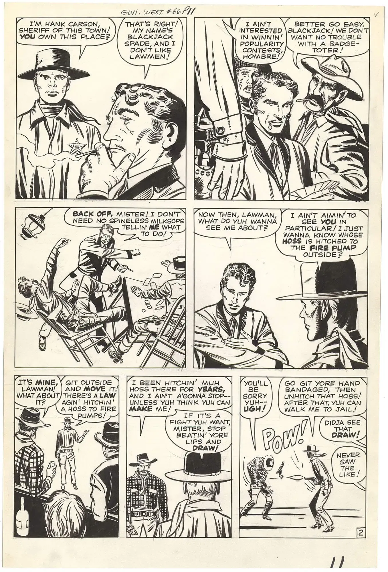 Gunsmoke Western #66 p2 (Large Art)