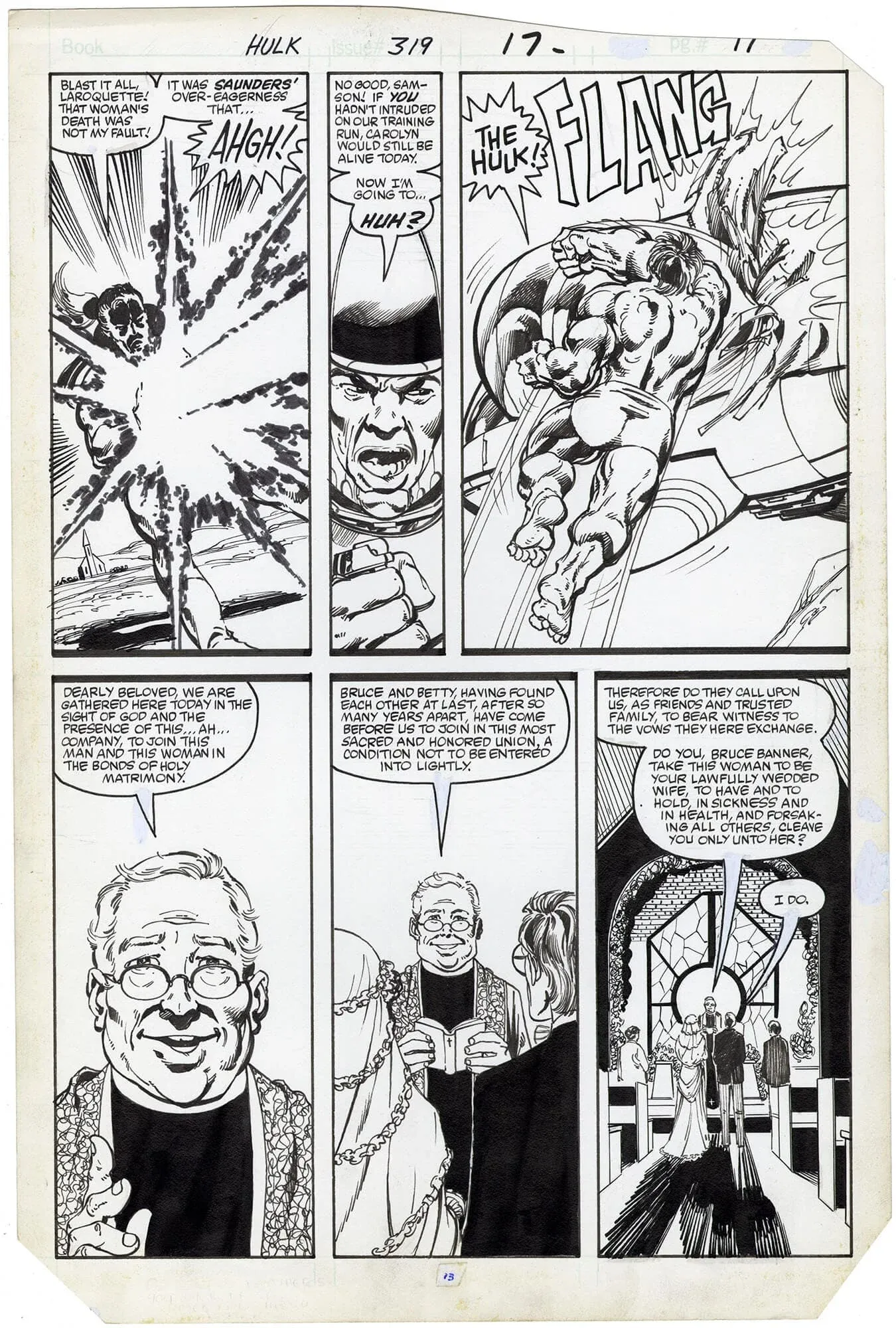 Incredible Hulk #319 p13 (The Marriage page)