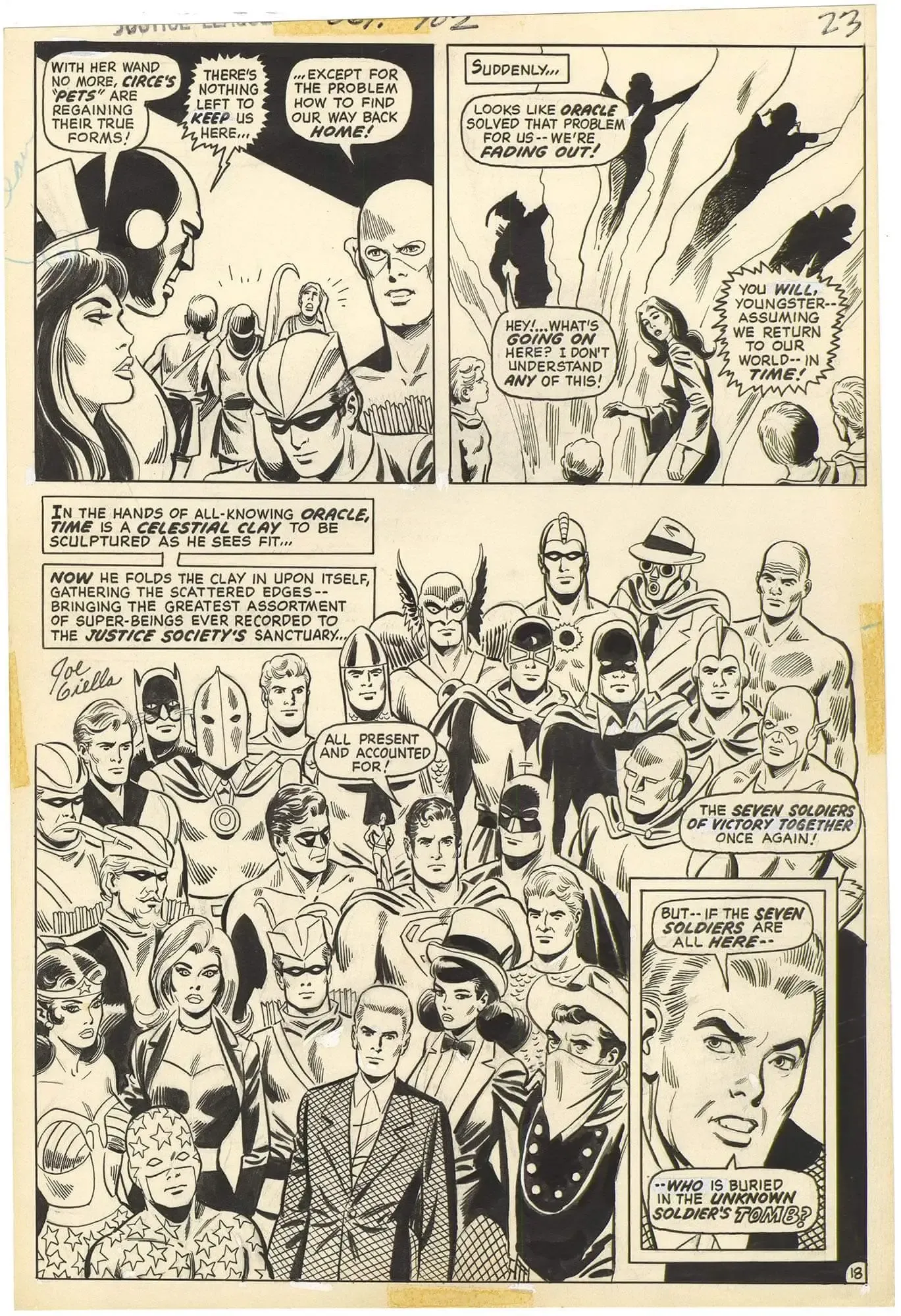 Justice League of America #102 p18 (Justice Society-⅔ splash)