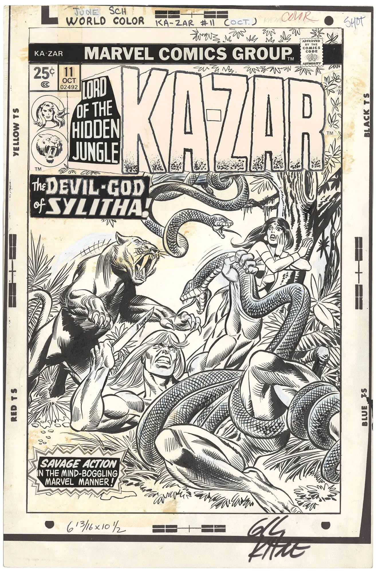 Ka-Zar #11 Cover (Signed)
