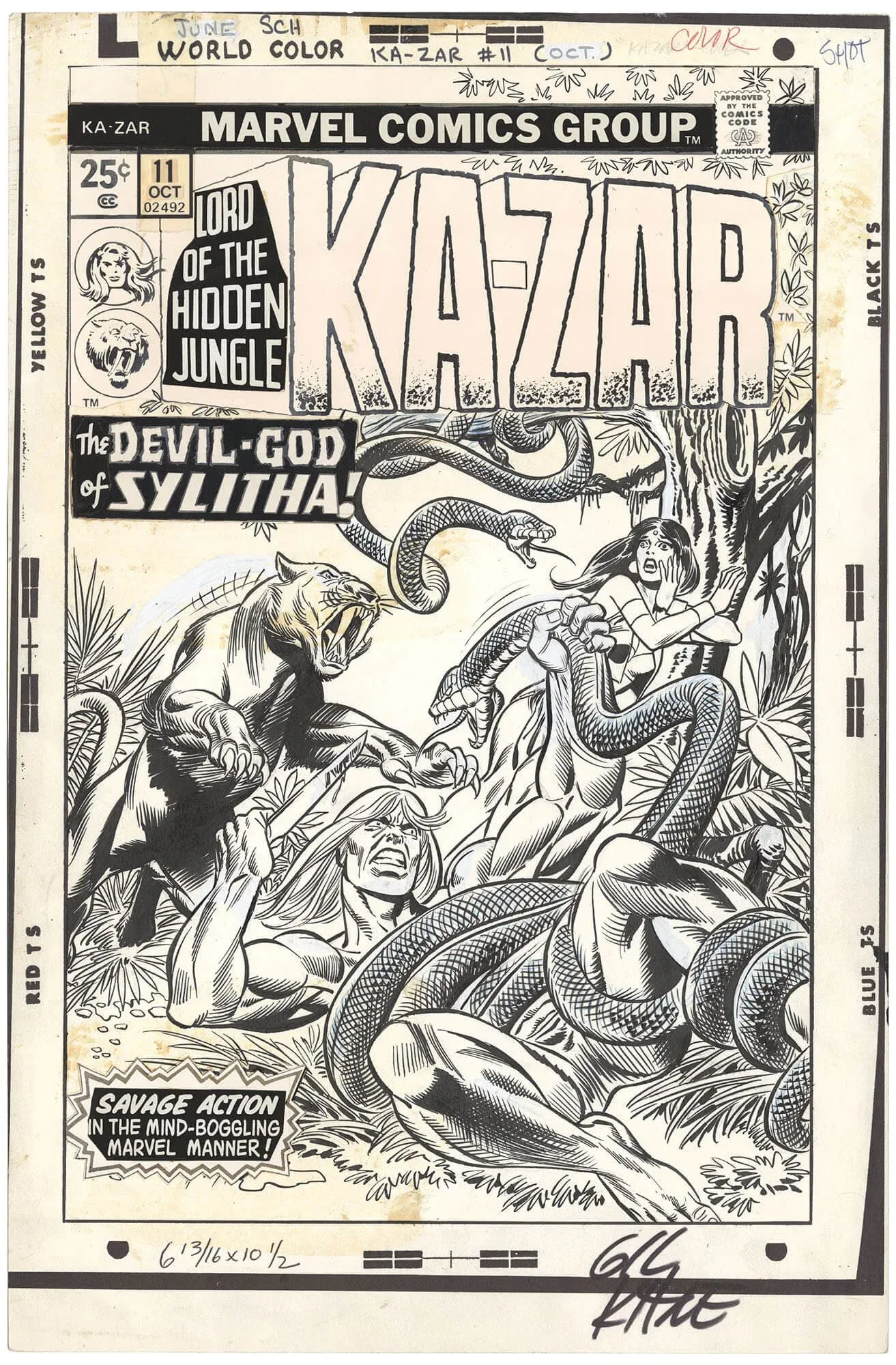 Ka-Zar #11 Cover (Signed)