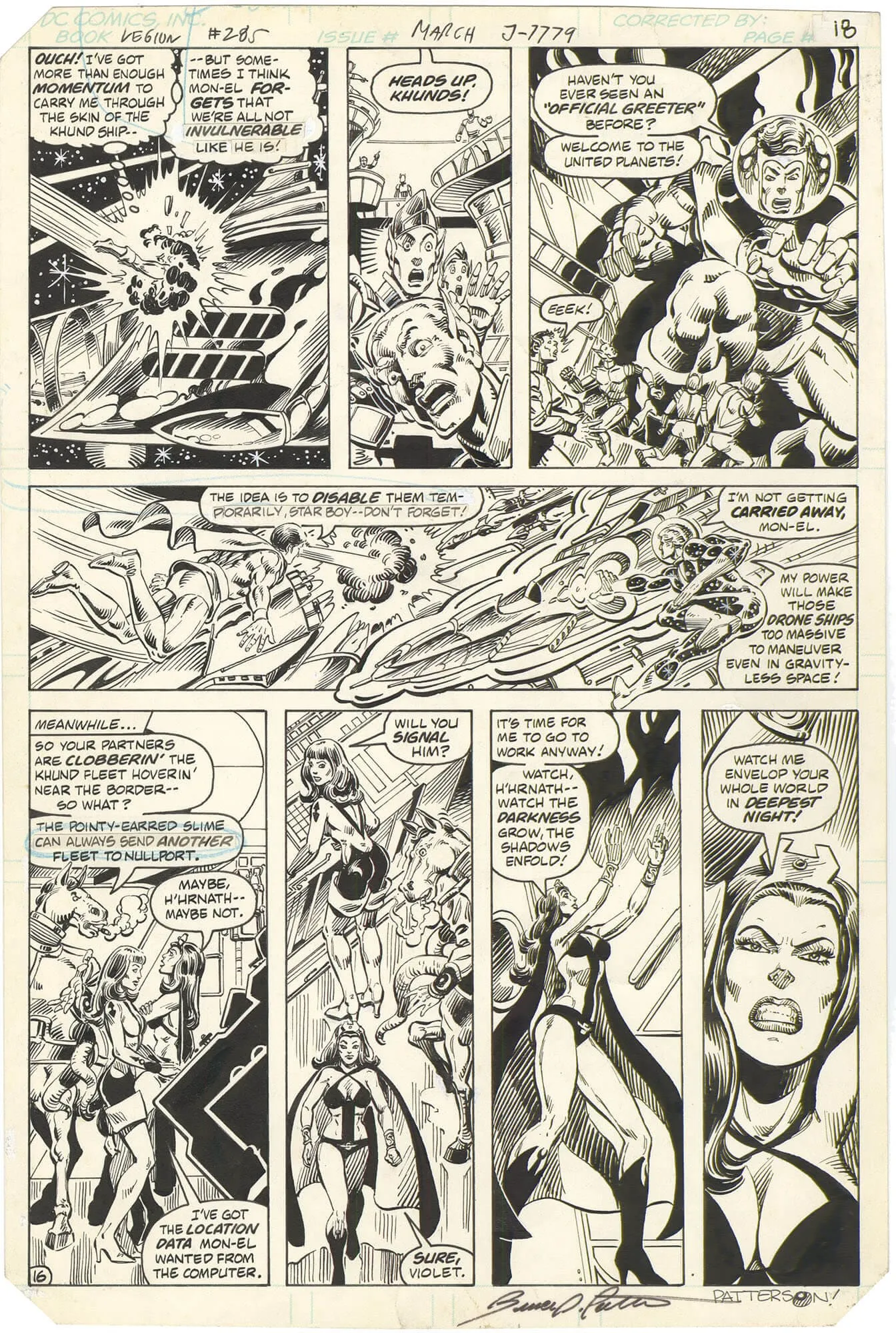 Legion of Super-Heroes #285 p16 (5 Legionaires)