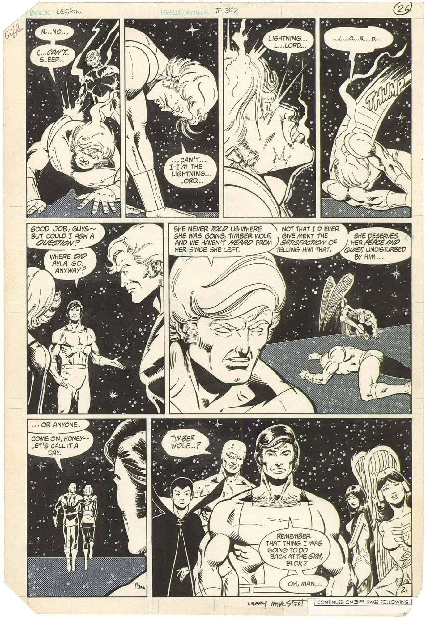 Legion of Super-Heroes #302 p21 (Signed)