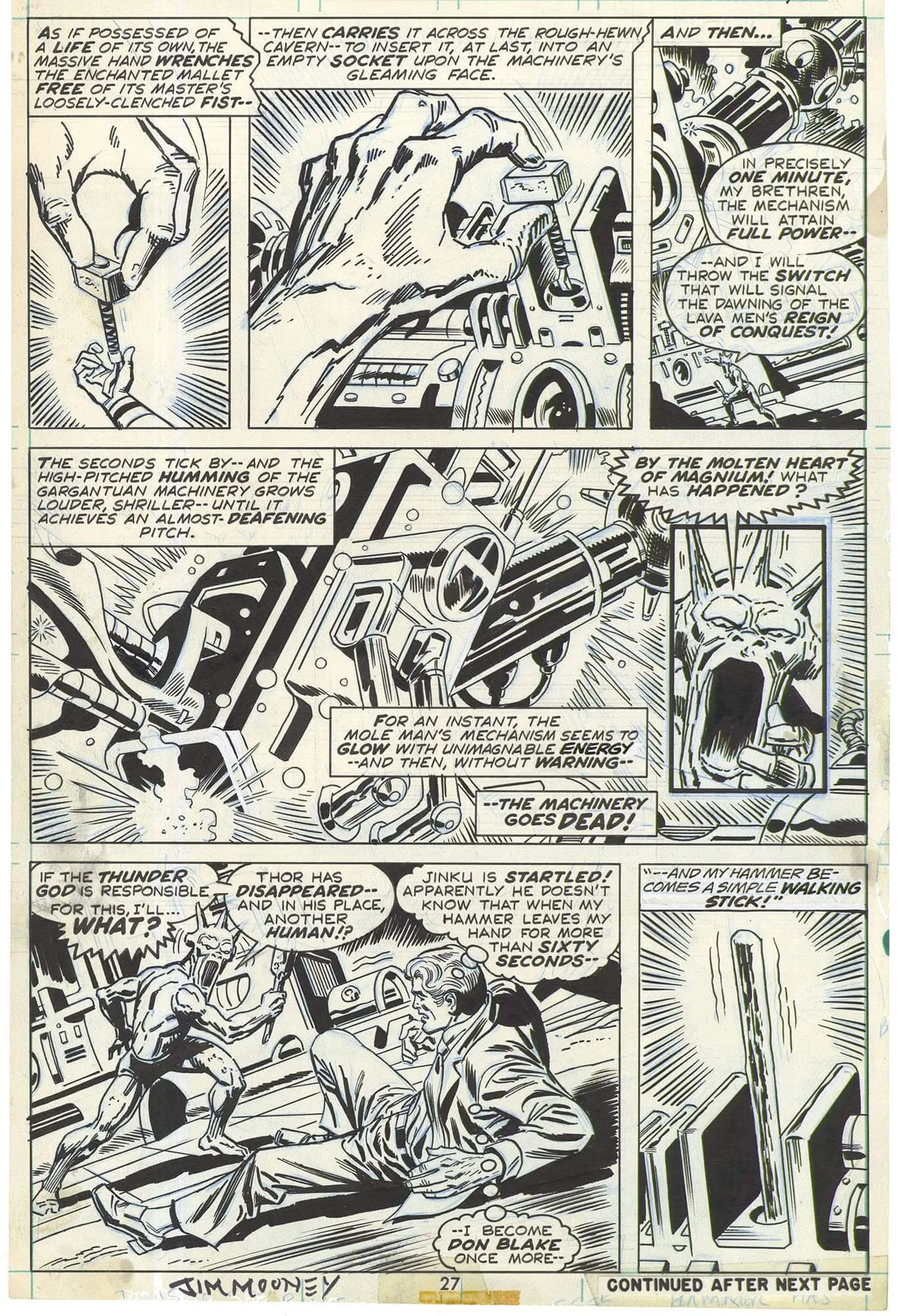 Marvel Team-Up #26 p27 (Signed)(Mjolnir)