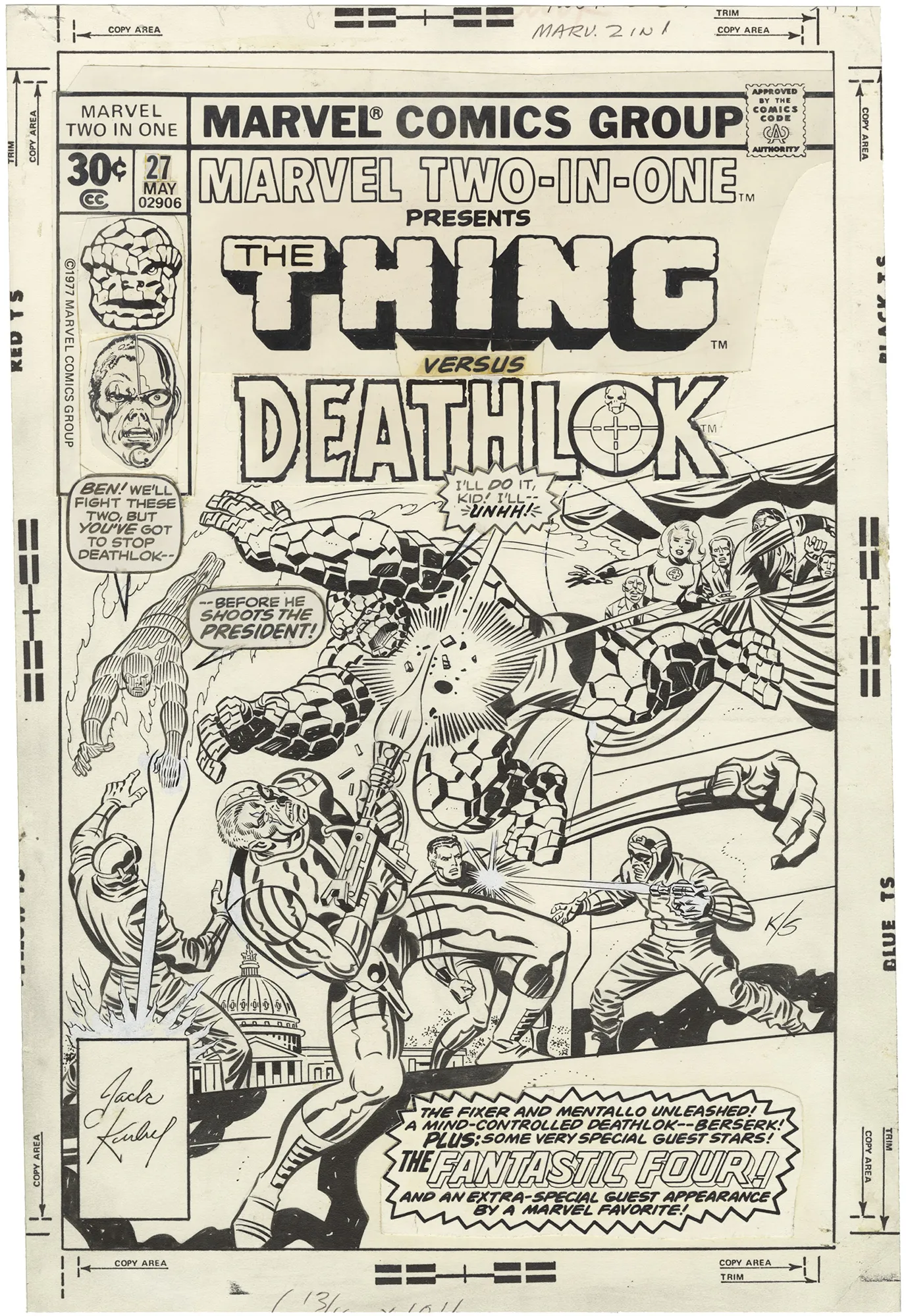 Marvel Two-in-One #27 Cover (Signed)