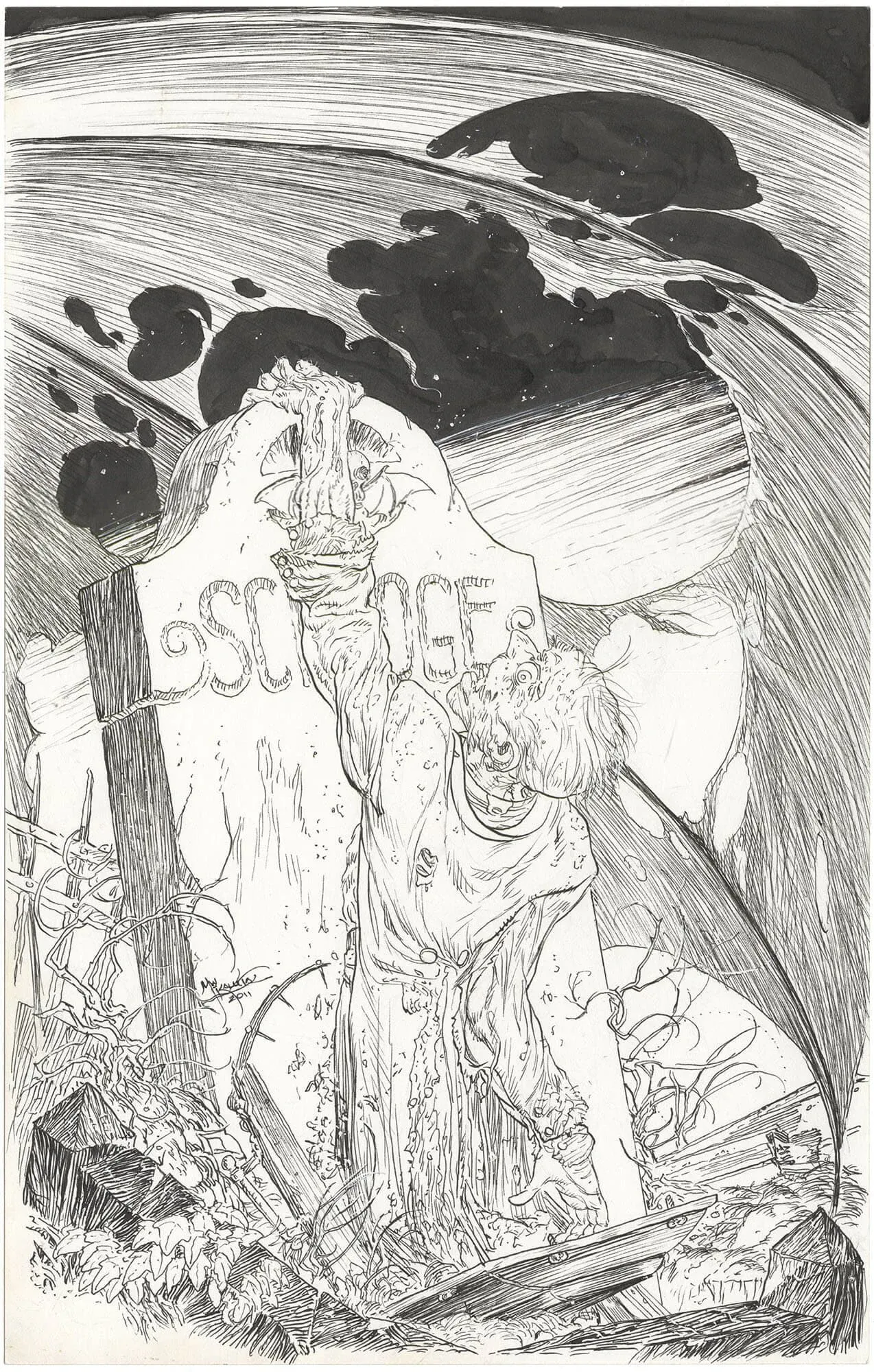 Marvel Zombies Christmas Carol #5 Cover (Scrooge!)