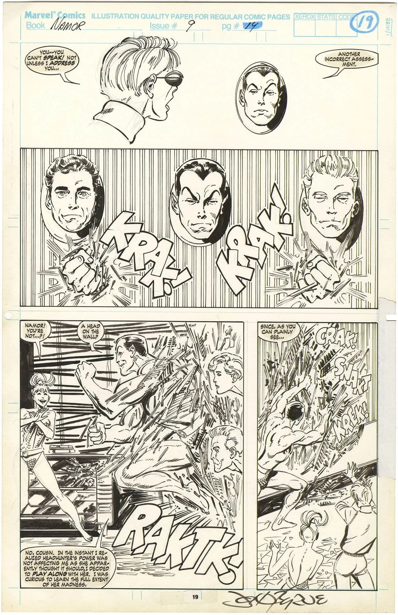 Namor, The Sub-Mariner #9 p19 (Signed)