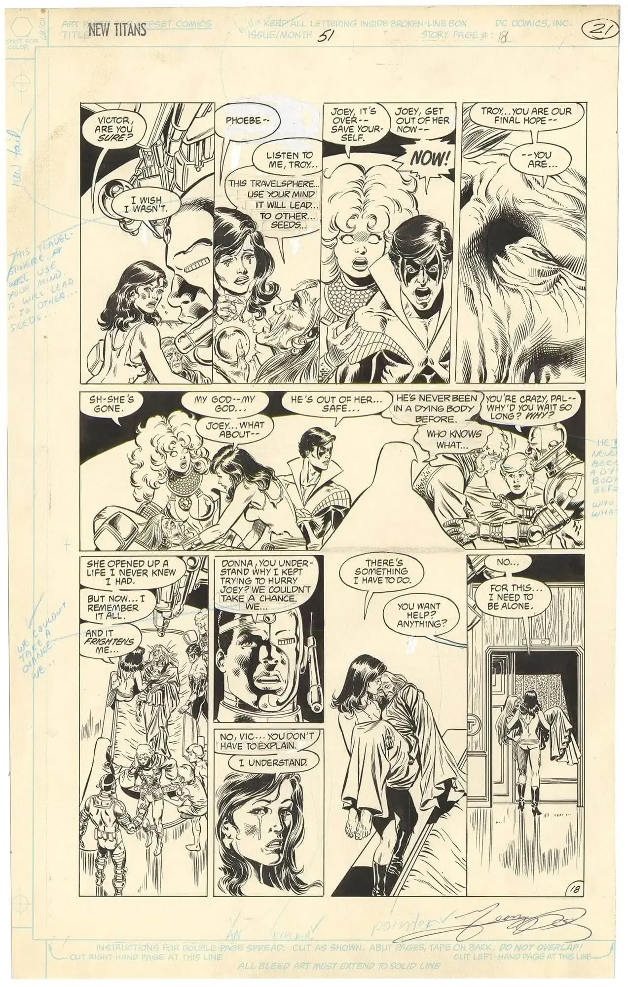 Teen Titans #51 p18 (Signed)(7 Titans)
