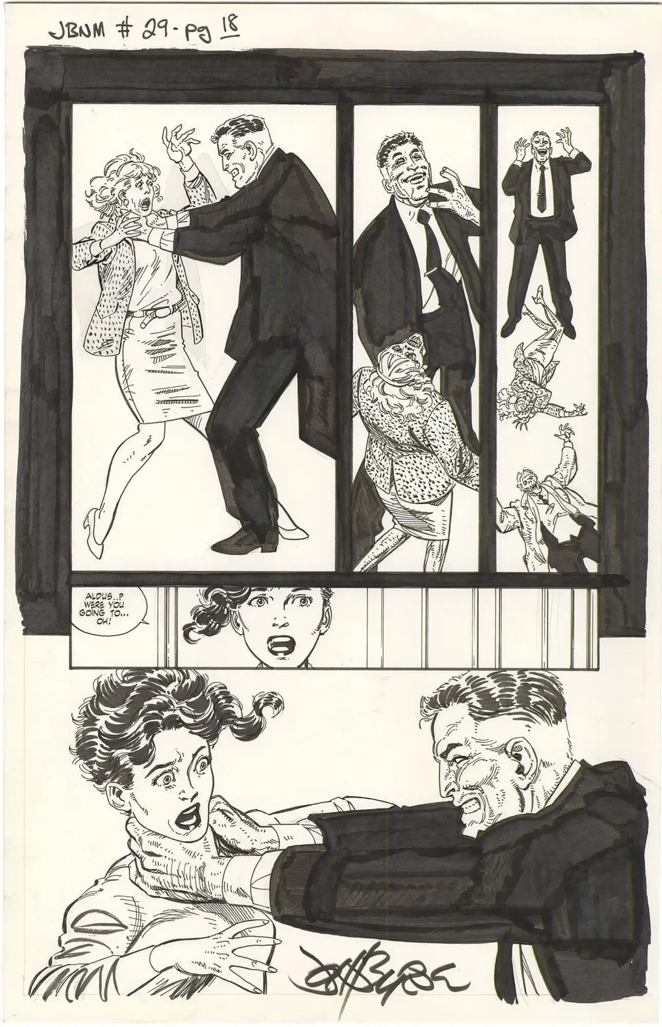 John Byrne’s Next Men #29 p18 (Signed)