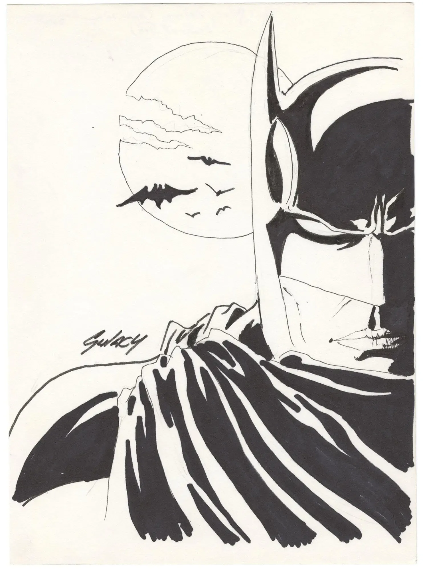 Paul Gulacy Batman Commission (2010) (Signed)