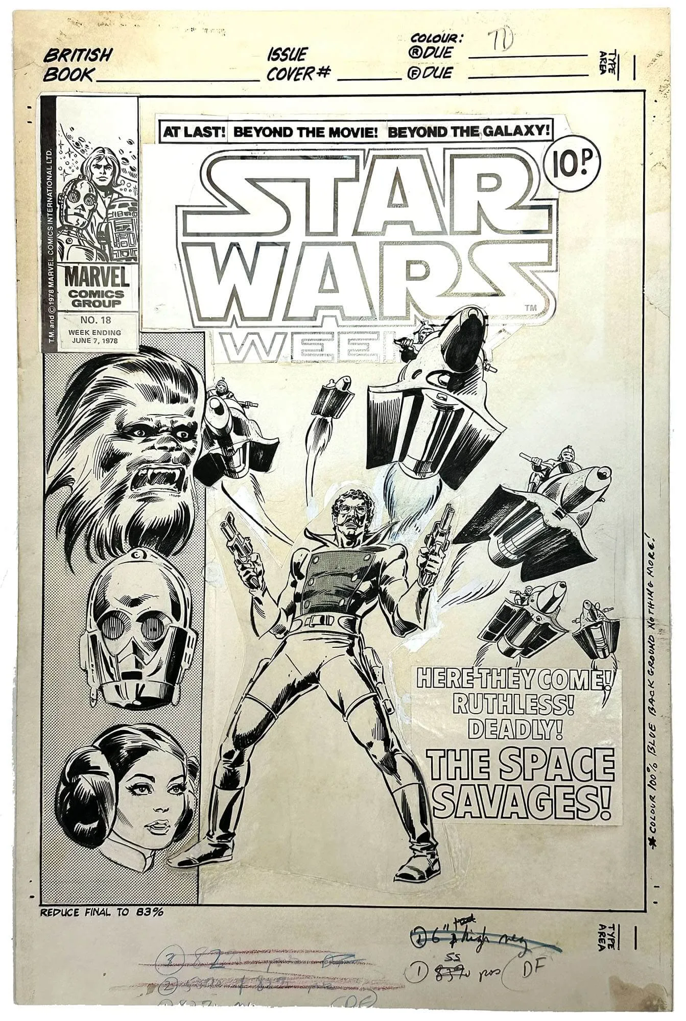 Star Wars Weekly #18 Cover (Early Cover)