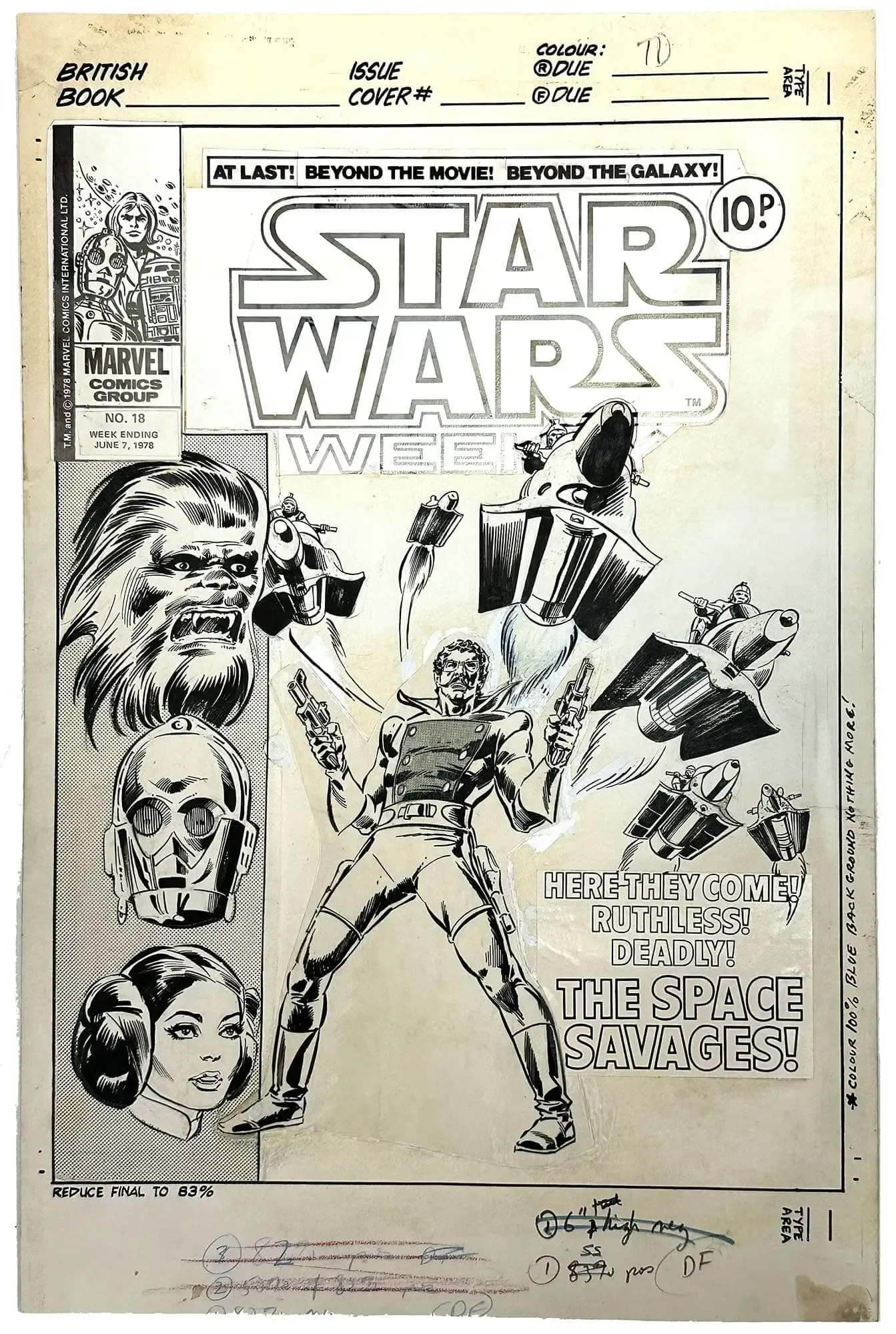 Star Wars Weekly #18 Cover (Early Cover)