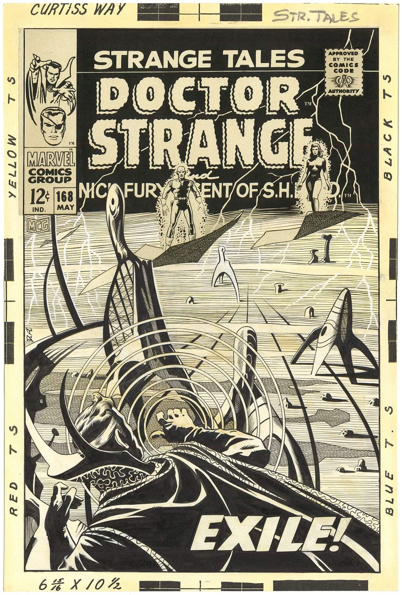 Strange Tales #168 Unpublished Cover (Large Art)