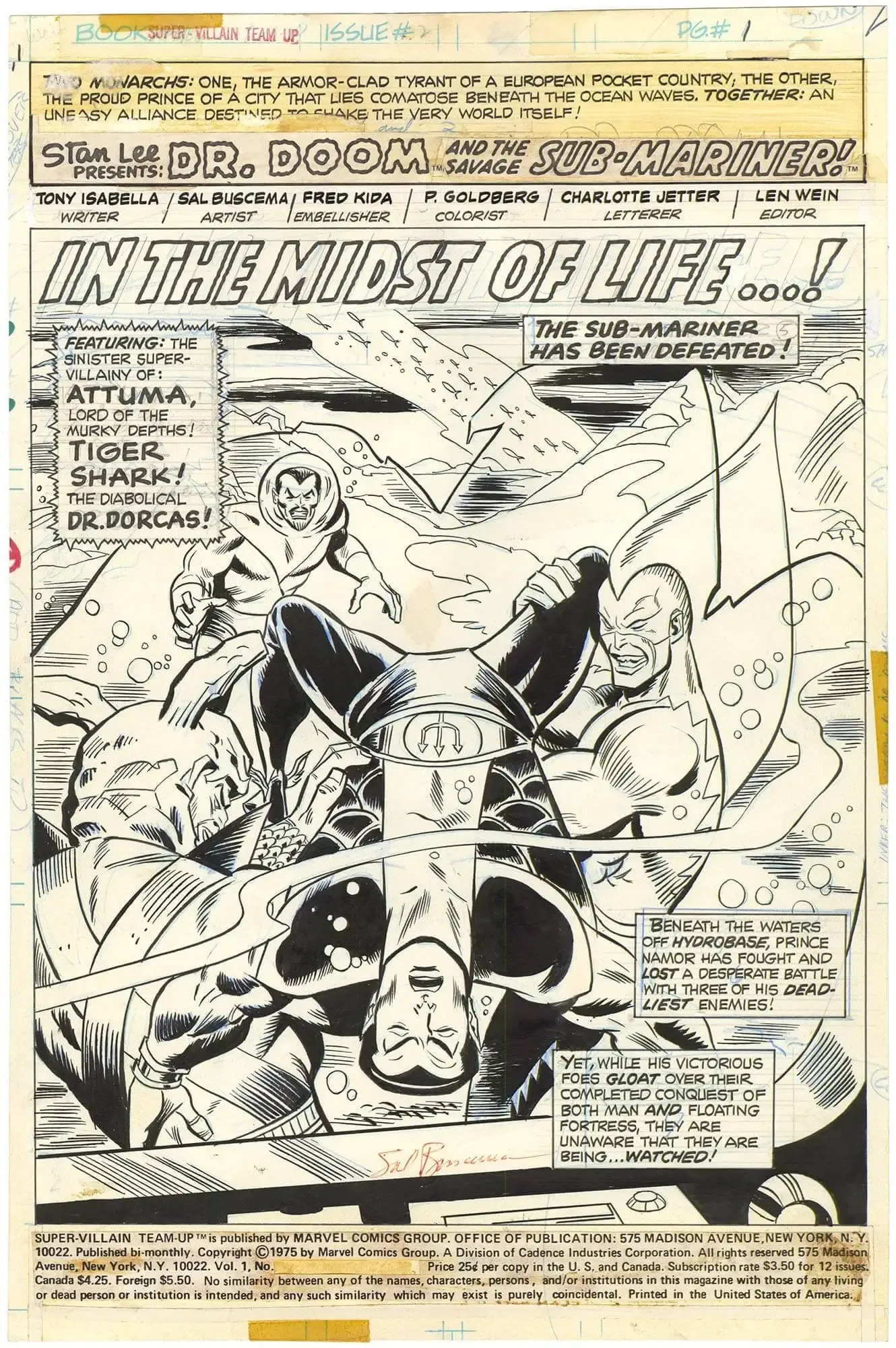 Super Villain Team-Up #2 p1 (Splash)(Signed)