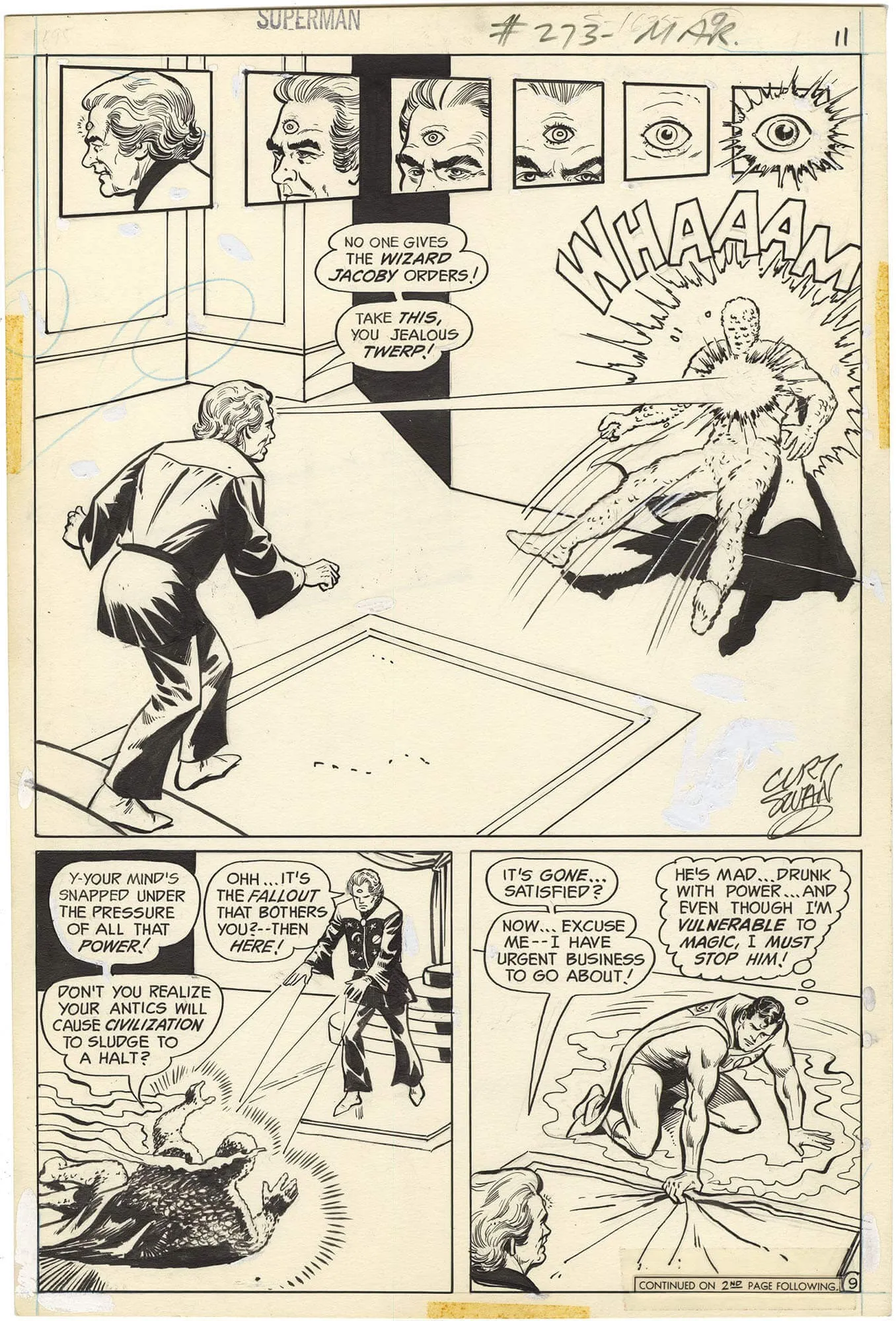 Superman #273 p9 (⅔ Splash)(Signed)