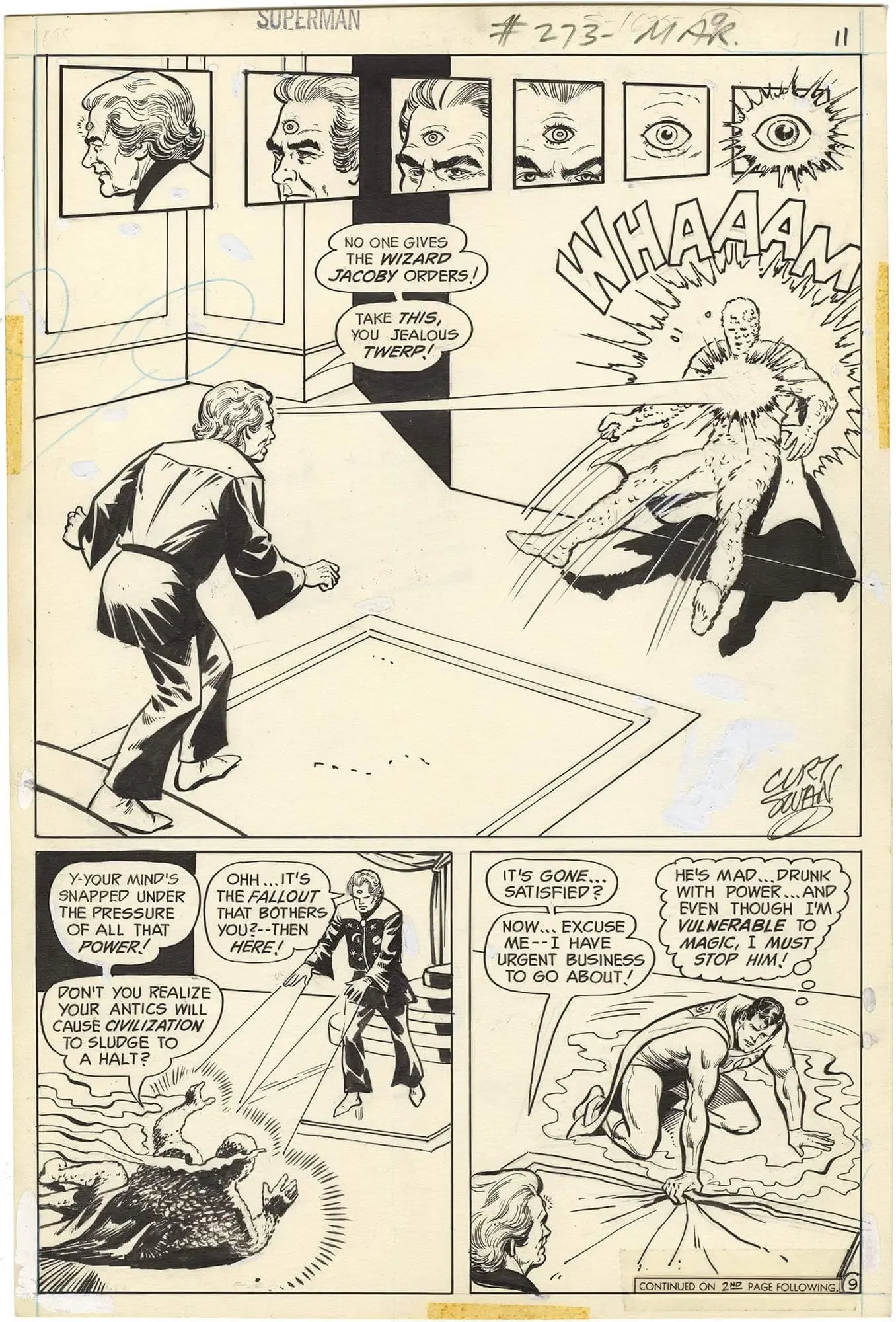 Superman #273 p9 (⅔ Splash)(Signed)