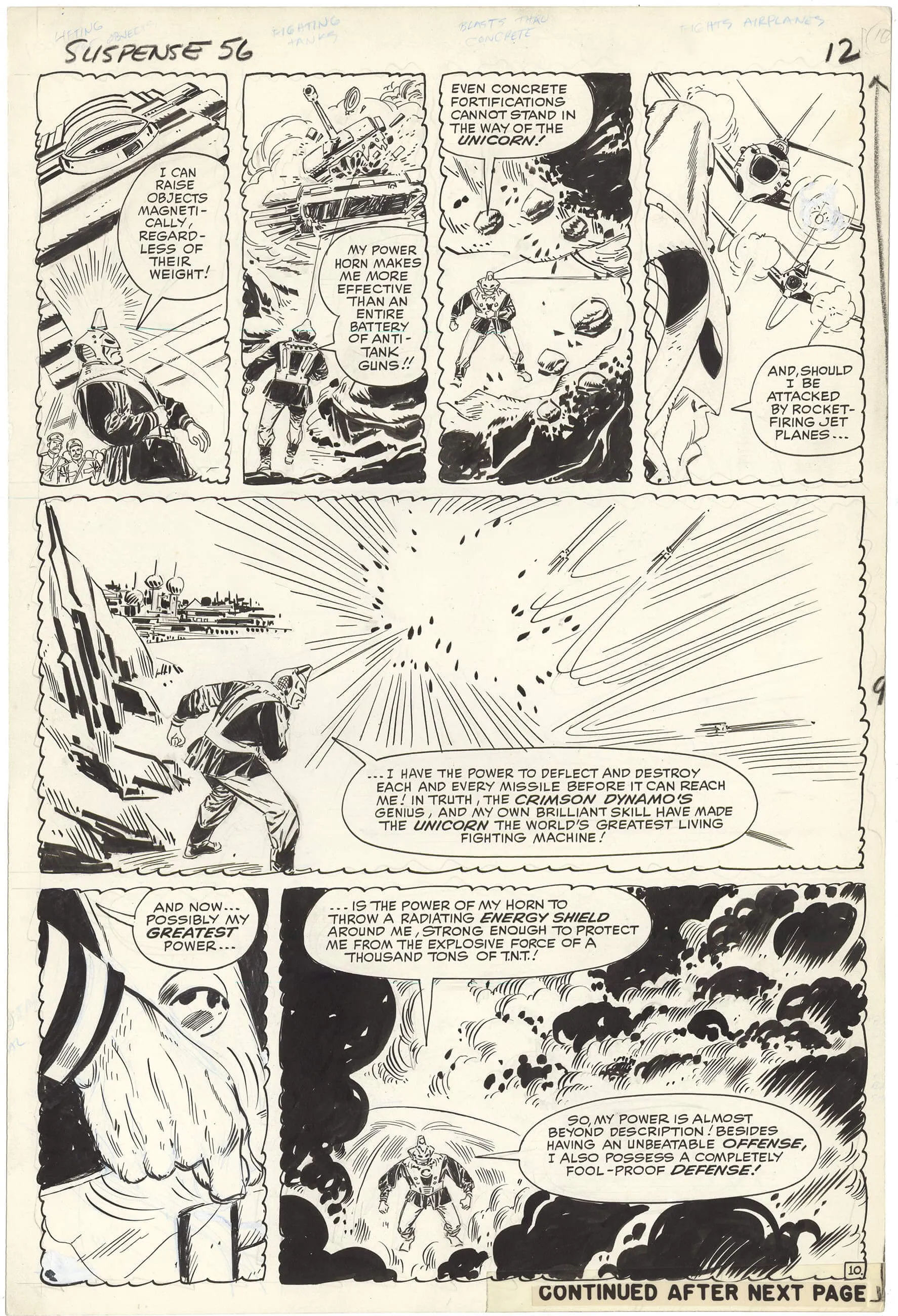 Tales of Suspense #56 p10 (Intro-Origin Unicorn)