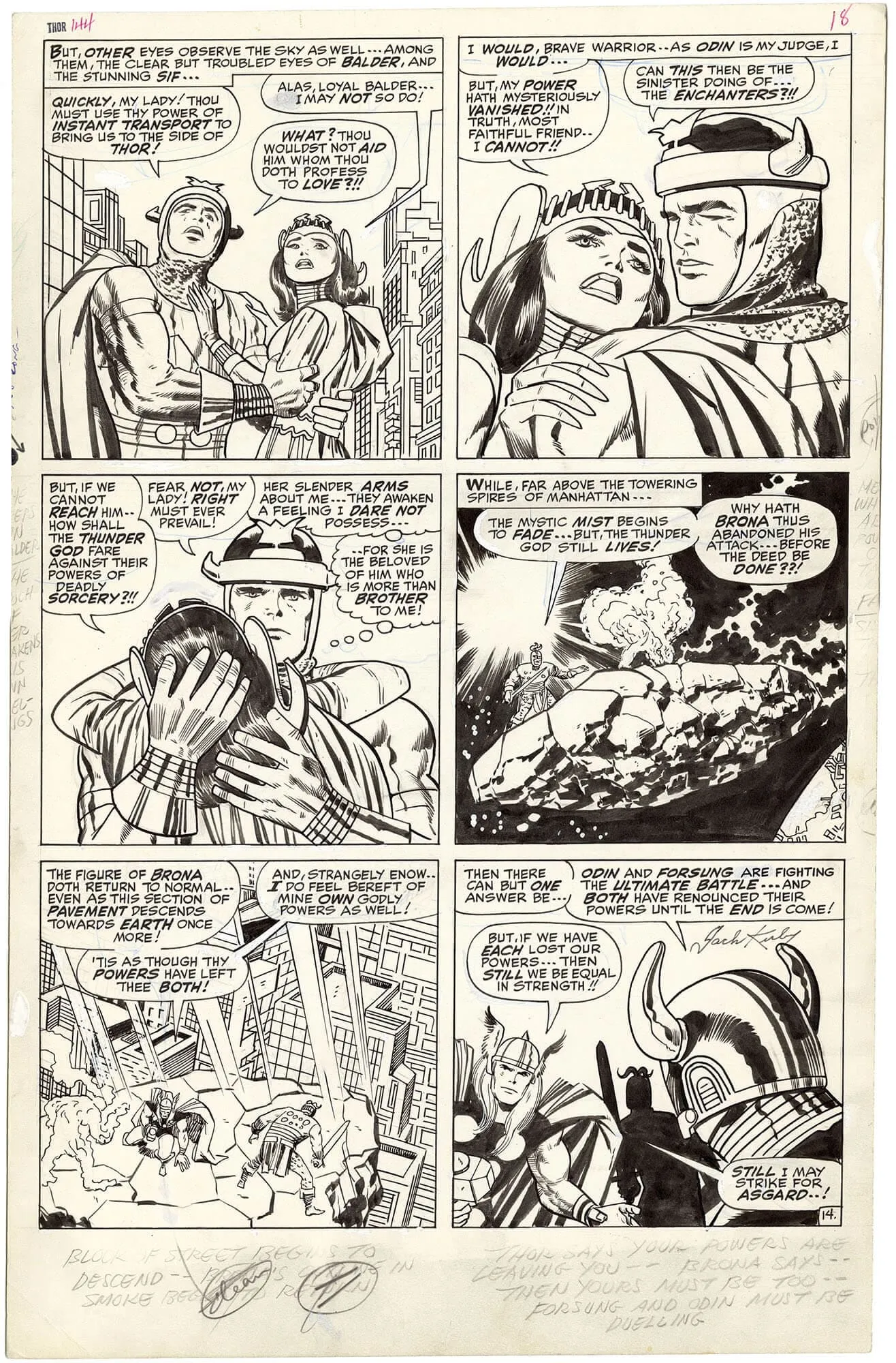 Thor #144 p14 (Jack Kirby) (Signed)