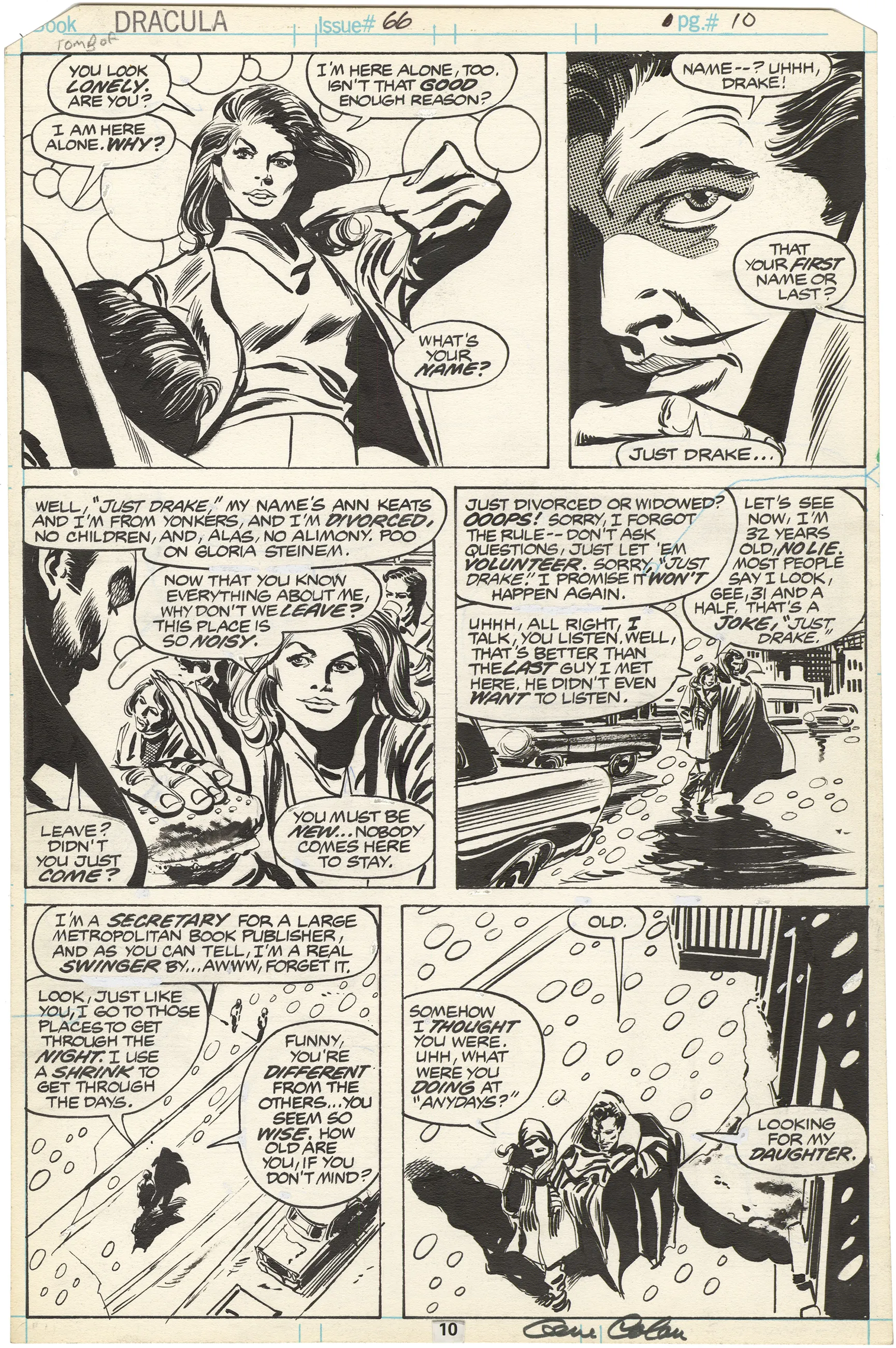 Tomb of Dracula #66 p10 (Signed)