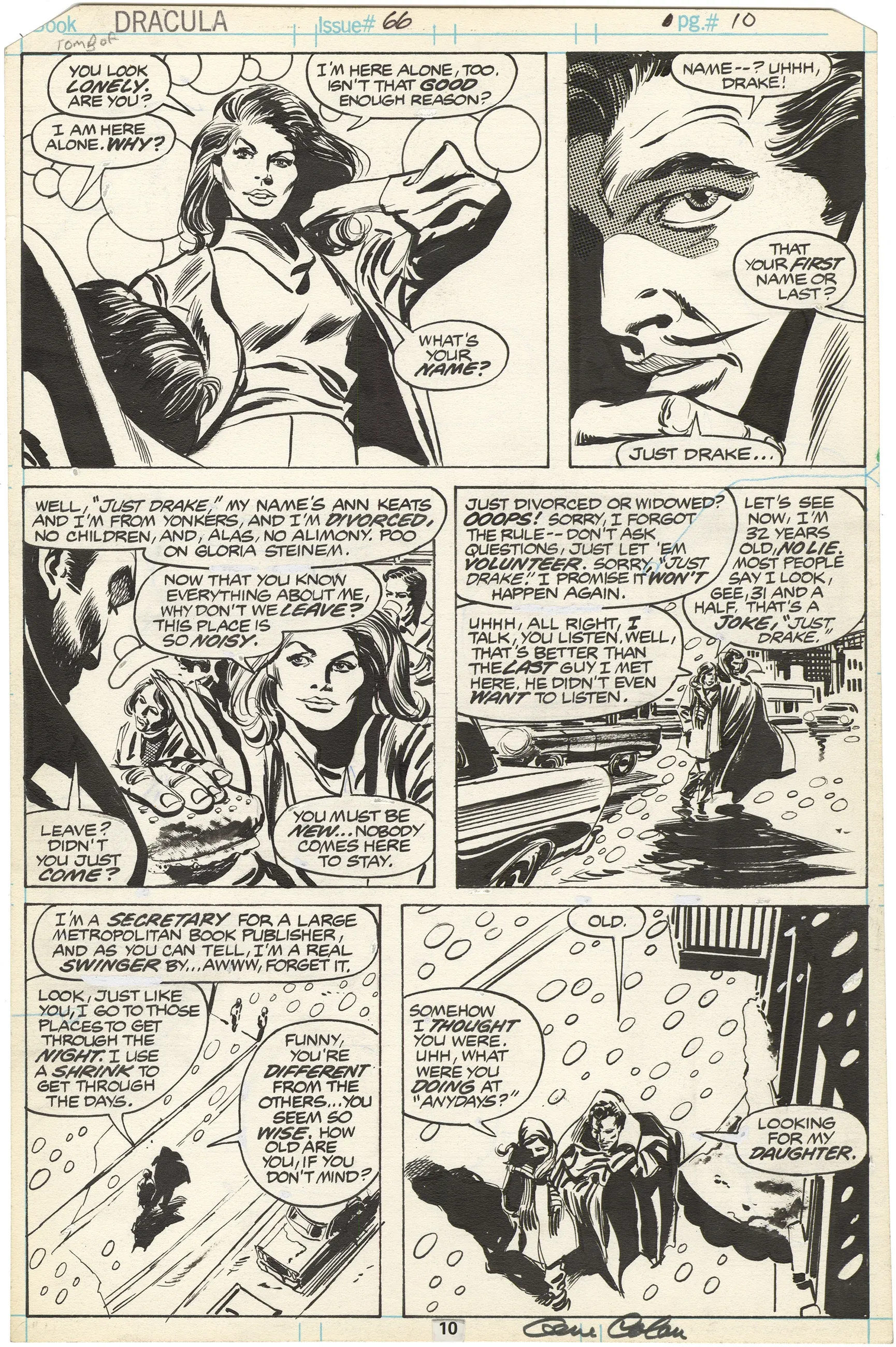 Tomb of Dracula #66 p10 (Signed)
