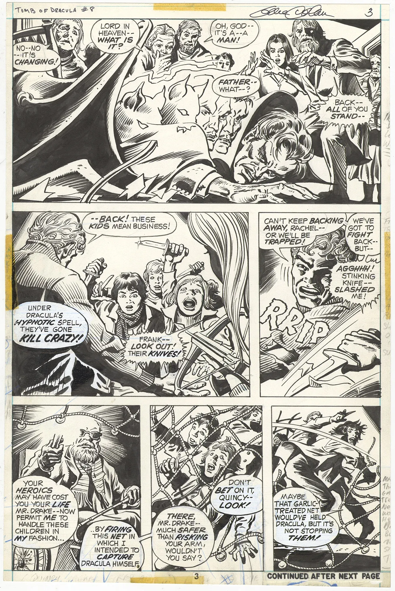 Tomb of Dracula #8 p3 (Signed)