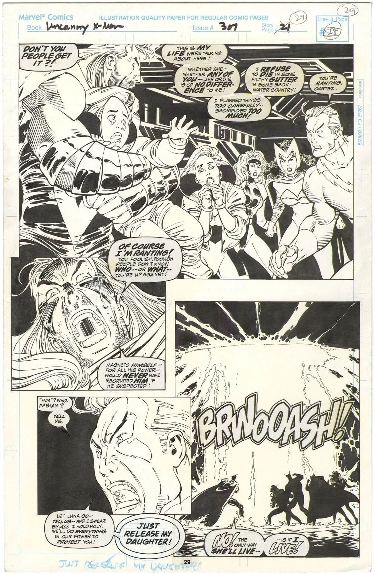 Uncanny X-Men #307 p29 (Half Splash)