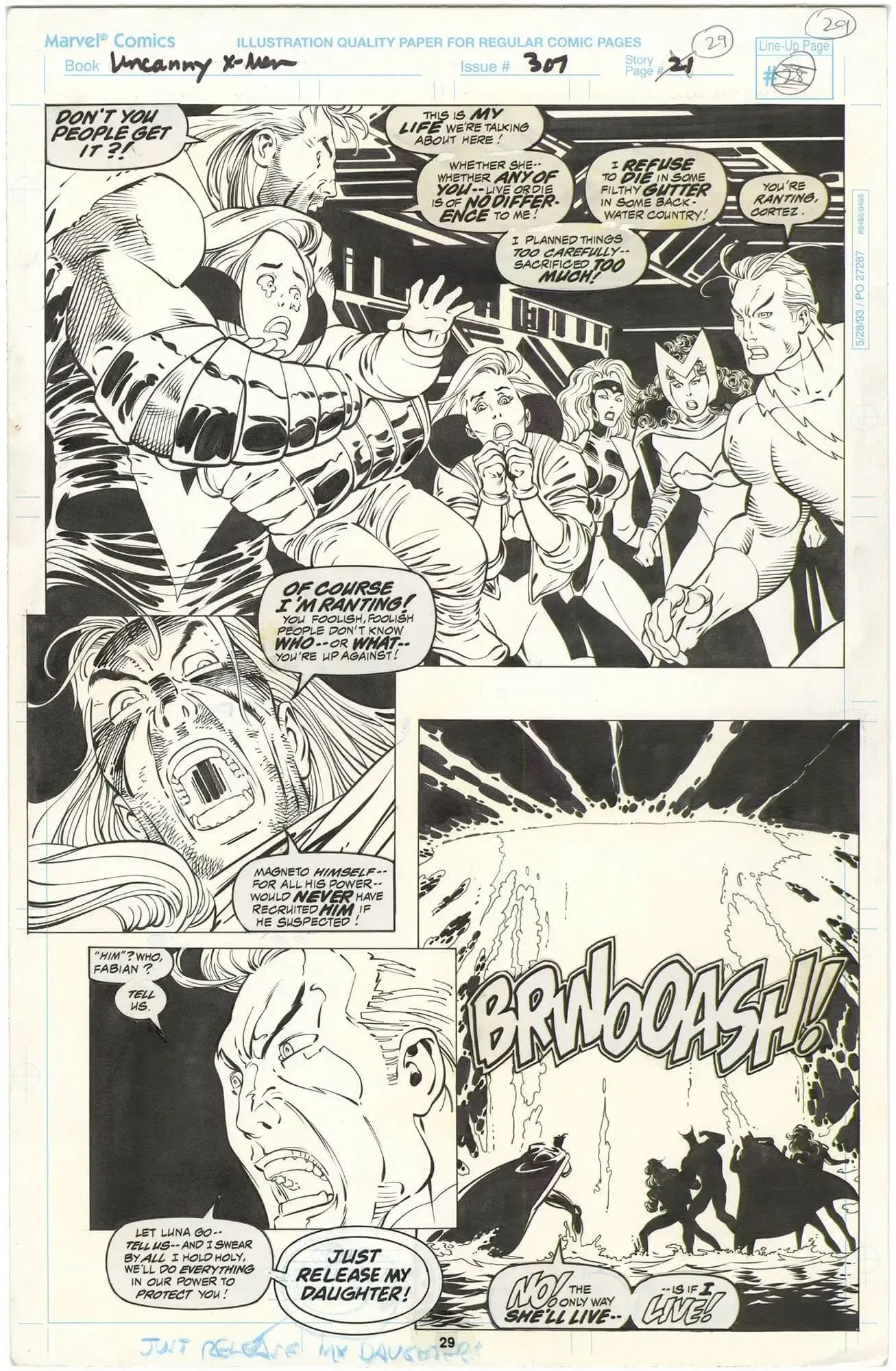 Uncanny X-Men #307 p29 (Half Splash)