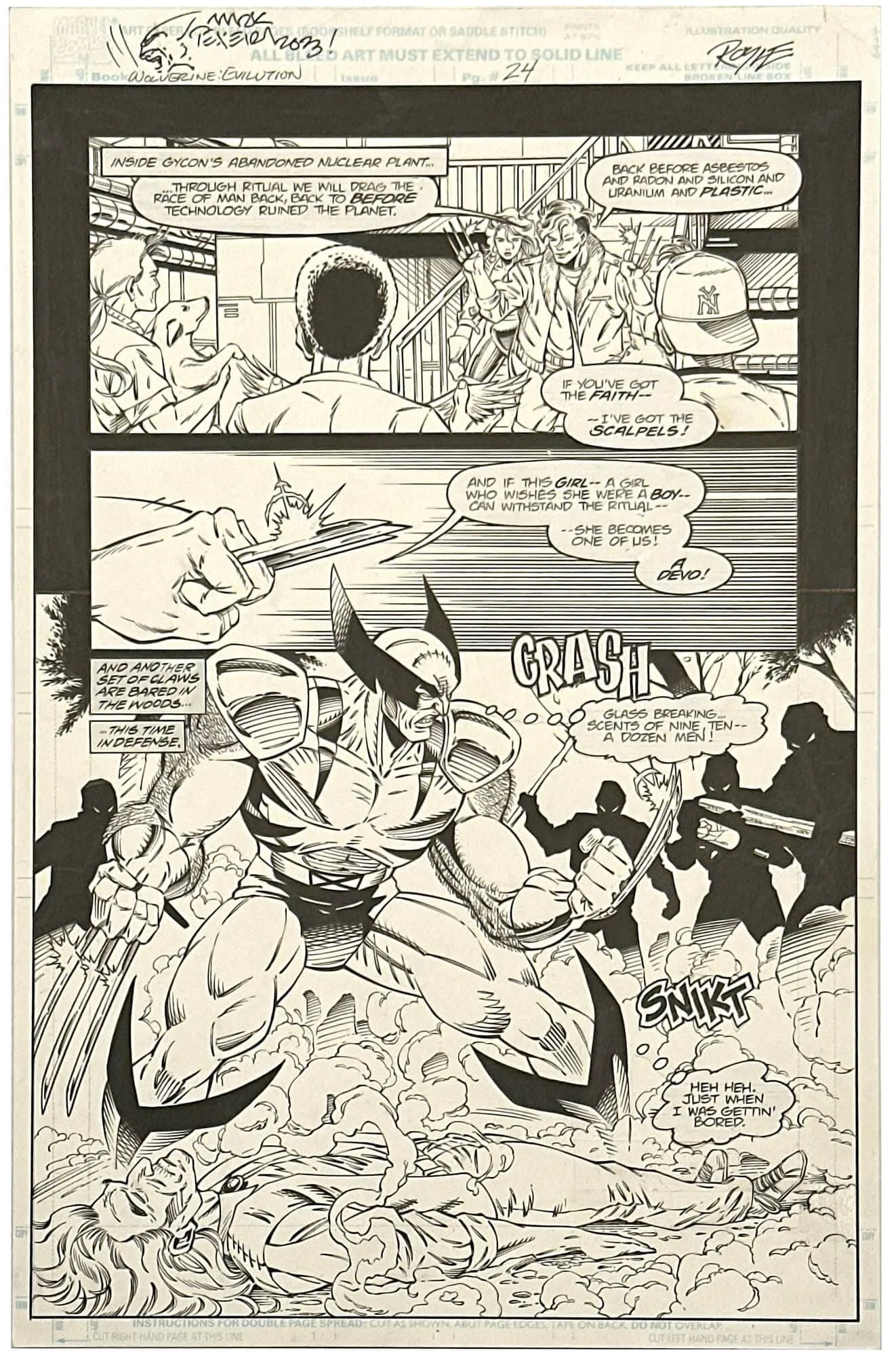 Wolverine: Evilution #1 p24 (Splash)(Signed)