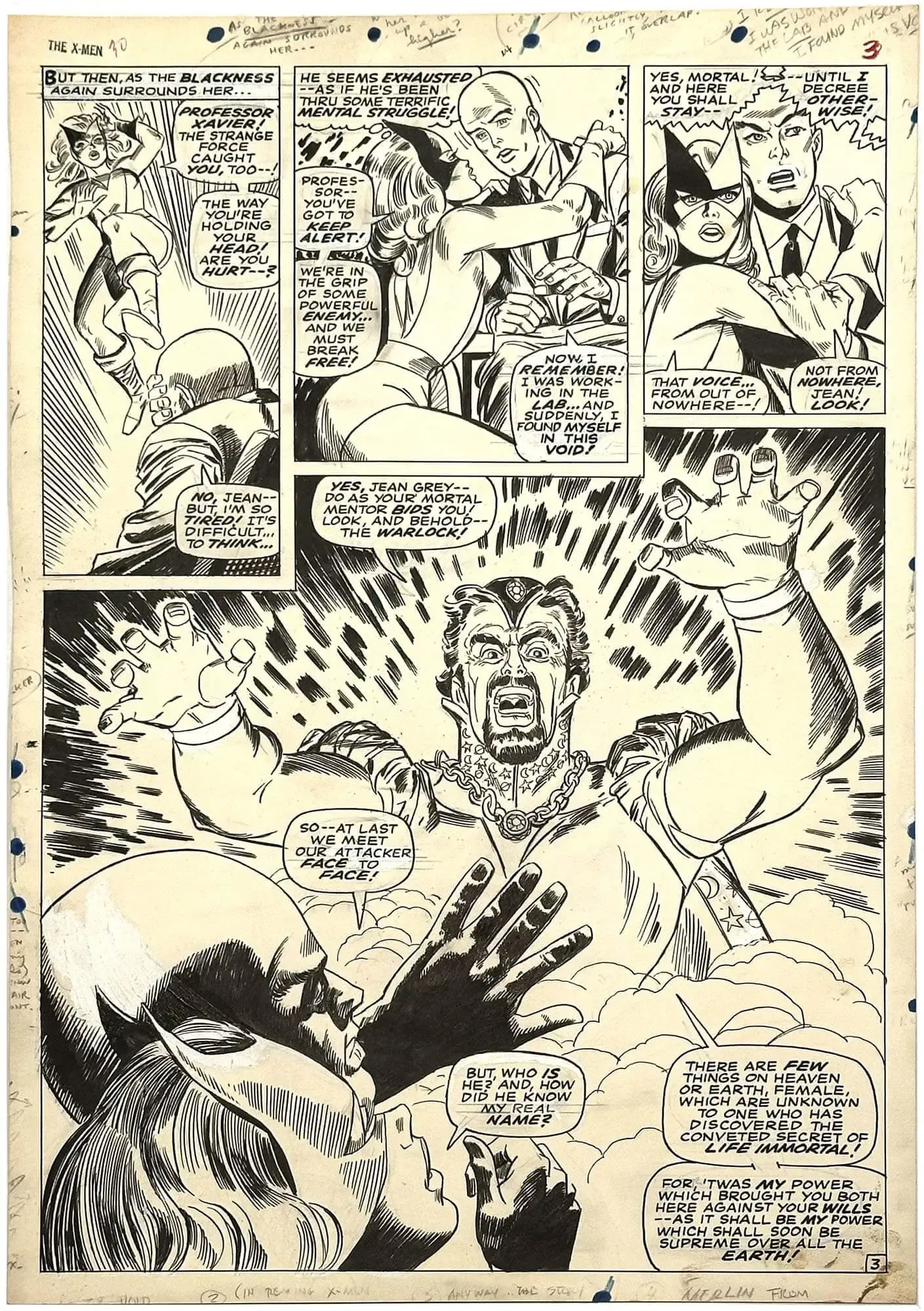 X-Men #30 p3 (⅔ Splash) (Large Art)