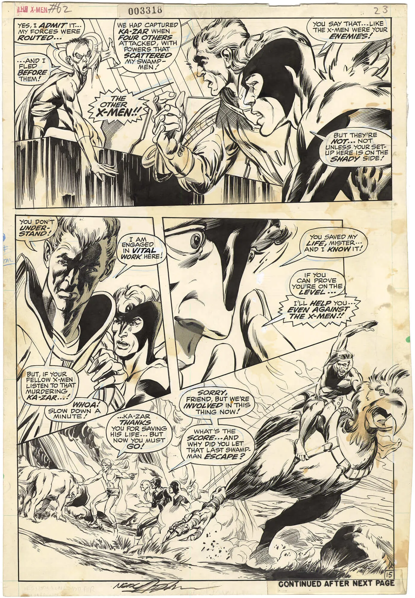 X-Men #62 p15 (Rare and Signed)